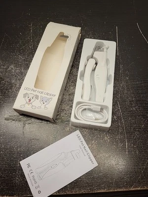 Led Light Pet Nail Clippers Dog Cat Built In File Safe For Bloodline - Image 1 of 4