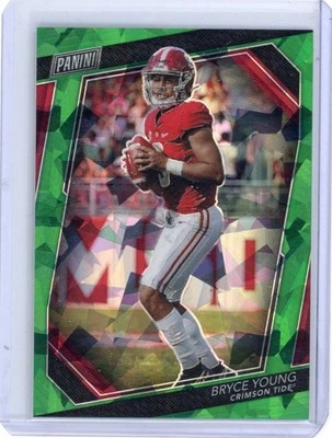 Bryce Young 2023 Panini National VIP Green Cracked Ice /99 #62 Rookie RC Sparkle - Image 1 of 2