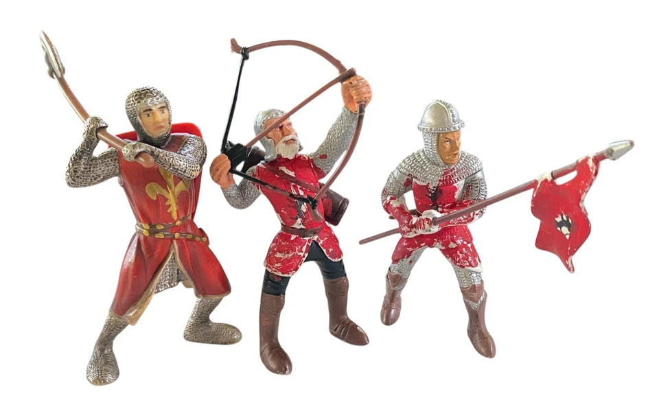 3 Caballeros Medievales Juguete Soldados 2 Simba Soldados y 1 Schleich Foot Soldier 70012 Foto 1 de 4