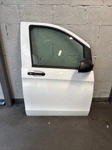 Mercedes Vito W447 WHITE FRONT RIGHT DRIVER Side Door Complete 2015-2022 Dented - Picture 1 of 19