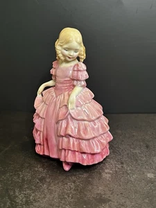 Royal Doulton Vintage Figurine "Rose" HN1368 Girl Pink Dress - Picture 1 of 5