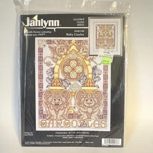 Vtg Janlynn Baby Goyles Cross Stitch Kit #140-136 Gargoyles Gothic 11"x14" NEW - Picture 1 of 4