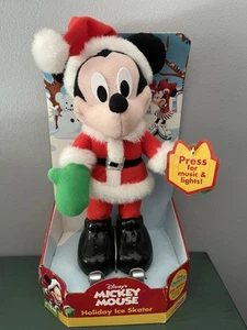 Peluche musicale vintage 2000 Fisher-Price Topolino vacanza pattinatore su ghiaccio *NUOVO* - Foto 1 di 5