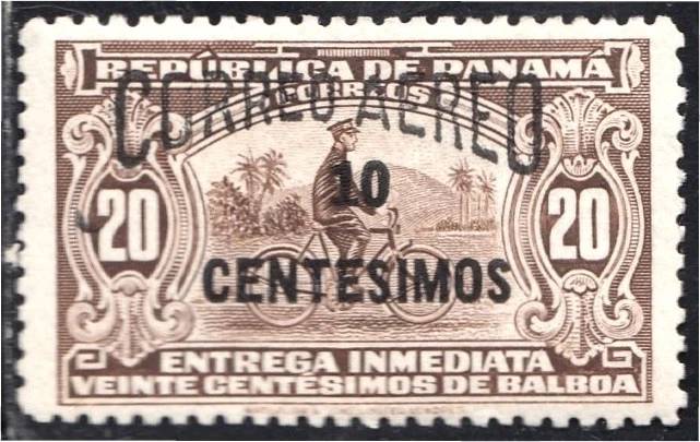 Bicicleta Postal de Transporte Panamá A-18a 1934/35 MNH Foto 1 de 1