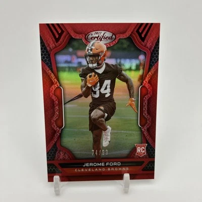 2022 Panini Certified Red Mirror /99 Rookie #177 Jerome Ford (RC) Browns - Image 1 of 2