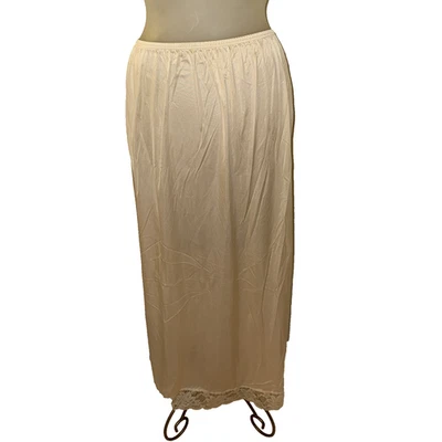 Beige MAXI Medio Deslizamiento Formal Lorena LG Encaje de Hadas EE. UU. Juegos con disfraces Coqueta Hendidura Foto 1 de 4