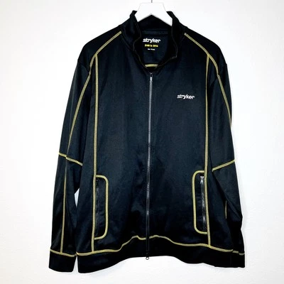 Chaqueta de esquí polar negra y amarilla con cremallera completa Stryker para hombre XL  Foto 1 de 4