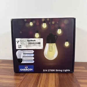 Garibosh Smart Home - FREE S&H S14 2700K 49Ft Outdoor String Lights - Picture 1 of 5