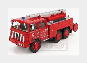 1:43 EDICOLA Berliet Ff 6X6 Tanker Truck France 1971 Red WORLDFIRECENT017 - Foto 1 di 2