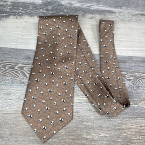 Corbata Giorgio Armani Corbata Hecha a Mano Italia 100% Seda Marrón Panda - Imagen 1 de 8