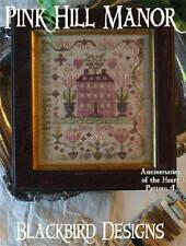 Pink Hill Manor Blackbird Designs House Flowers Counted Cross Stitch Pattern