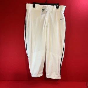 NWT Nike Vapor Men High Baseball Pants White Sweat-Wicking BQ6437-100 SZ XL - Picture 1 of 6