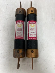 👀 2) NEU LITTELFUSE 80 AMP SLO-BLO ZEITVERZÖGERUNG DUAL ELEMENT SICHERUNG 600 VAC FLSR80 - Bild 1 von 5