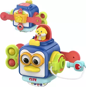 Activity Cube Montessori Toys, Activity Cube Toys for 1 Year Old Boy, Learning T - Picture 1 of 12