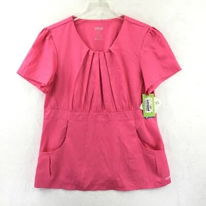Landau 8418 / FLAWED Pleated Medical Nurse Scrub Uniform Top NWT / Size XL - Picture 1 of 11