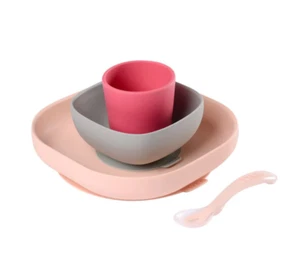 Béaba Silicone Meal Set - Plate, Bowl, Cup and Spoon - BRAND NEW - Picture 1 of 10