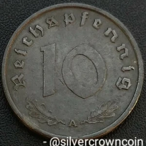 Germany 3d Reich 10 Reichspfennig 1941 A. KM#101. Ten Cents coin. Berlin. WWII. - Picture 1 of 7