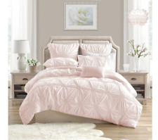 Swift Home Charming Ruched Pintuck Rosette Duvet Cover Set Twin XL T4103396