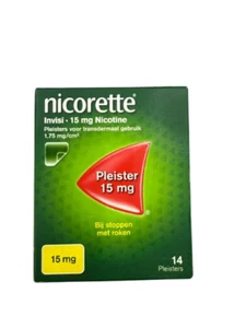 Nicorette Invisi Patch Plasters 15mg, 14 Nicotine Patches Quit Smoking Aid - Picture 1 of 2