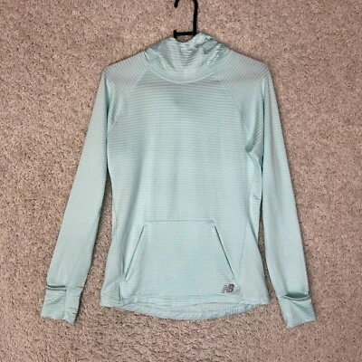 New Balance Hoodie Sweatshirt Womens Small Blue Active Heat Grid Running - Image 1 of 4