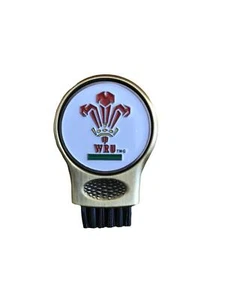 Gallois Rugby Wru Galles Gruve Nettoyant Et Balle de Golf Marqueur Groove Brosse - Imagen 1 de 1