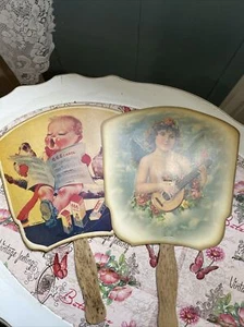 Abanicos Publicitarios Cartón Vintage 666 Salve Mandolina Baby Angel  - Imagen 1 de 5