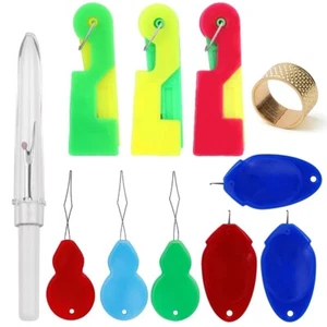 Needle Threaders with Thimble Sewing Tool Handmade Craft Set Supplies - Picture 1 of 4