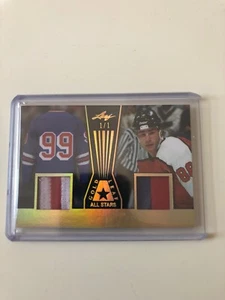 2017 LEAF GOLD ALLSTARS WAYNE GRETZKY AND ERIC LINDROS #1/1 - Picture 1 of 2