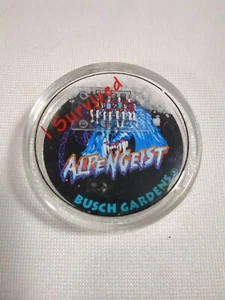 Vintage Bush Gardens Metal Magnet ALPENGEIST I Survived - Picture 1 of 4