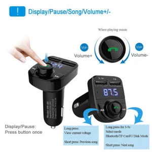 MaximalPower Bluetooth Car FM Transmitter Wireless Radio Adapter USB Charger Mp3 - Picture 1 of 11