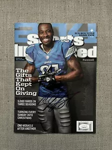 Detroit Lions Megatron Calvin Johnson Autographed Signed Sports Illustrated JSA - Picture 1 of 4