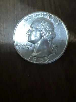 1955 25C Washington Quarter Actual Coin Nice Quarter W/ Excellent Details - Image 1 of 2
