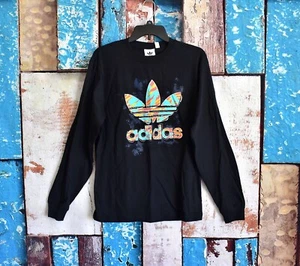 Herren Adidas Originals Kleeblatt Kribble Langarm T-Shirt SMALL schwarz NEU ETIKETT - Bild 1 von 12