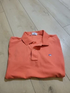 Men's Southern Tide The Skipjack peach orange Short Sleeve Polo Shirt LARGE 40 - Picture 1 of 7