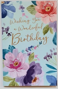 Wishing you a wonderful birthday Happy Birthday greeting Card 14x21cm - Picture 1 of 2
