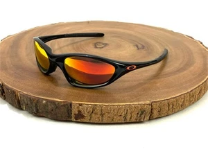 Oakley Sunglasses XX Twenty Jet Black Fire Iridium Lenses Red Icons Made in USA - Picture 1 of 13