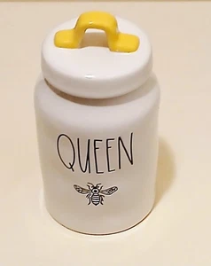 Rae Dunn "Queen Bee" Artisan Collection Kanister mit gelbem Deckel mit Griff Neu ohne Etikett - Bild 1 von 5