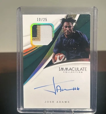 2018 Immaculate Collegiate Signature /25 Josh Adams RPA Rookie Patch Auto RC - Image 1 of 2