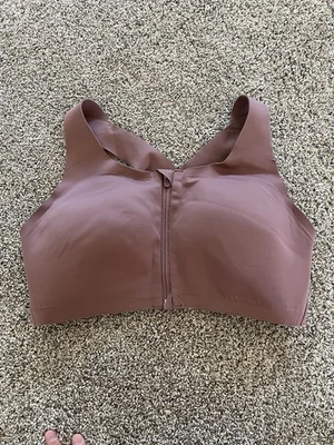 Sujetador Deportivo Lululemon Sujetador Enlite Cremallera Frontal XL Rosa Púrpura Soporte Alto Correr Foto 1 de 4