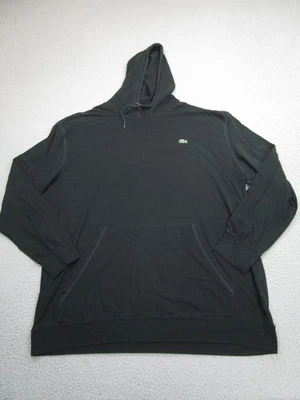 Lacoste Hoodie Mens 4XLB Black 100% Cotton Crocodile Logo Pullover Sweatshirt - Image 1 of 4