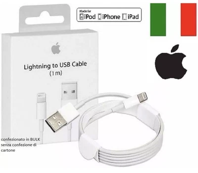 Cavo DATI ORIGINALE USB Per iPhone 7 8 X Xs 11 12 13 14 Pro cavetto Sync ipad - Immagine 1 di 2