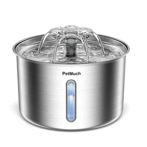 Petmuch Cat Water Fountain Stainless Steel, 102oz/3L Automatic Pet Water Foun... - Picture 1 of 9