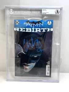 Christian Bale Hand Signed Batman Rebirth #1 Comic Book Beckett Encaps F - Picture 1 of 1