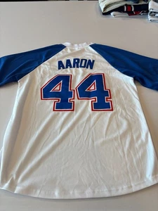 USED MLB Atlanta Braves Hank Aaron Generic Jersey White XL PICS - Picture 1 of 5