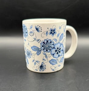 Vintage Gailstyn-Sutton Japan Copenhagen Blue White Floral Mug 1980’s - Picture 1 of 8