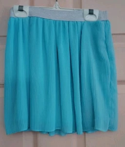 Sally * M Blue Size 8 💯% Polyester Girls Skirt - Picture 1 of 3