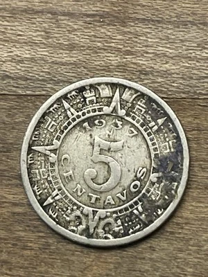 1937 M ~ Mexico 5  Centavos ~ Great Coin ~ See Pics World Coin Mexican - Image 1 of 2