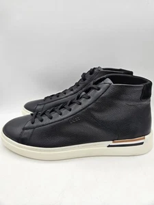Boss Clint Hito Entrenadores de Cuero Negro para Hombre Nuevos con Caja UK11 EU45 - Imagen 1 de 11