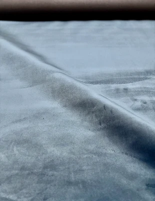 5 Metres of Light Blue Plush Velvet Upholstery Fabric - Free Postage - Image 1 of 3