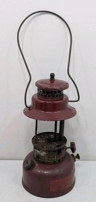 Vintage American Gas Machine Single Mantel Lantern Burgundy Sears 3016 - As-is - Image 1 of 4